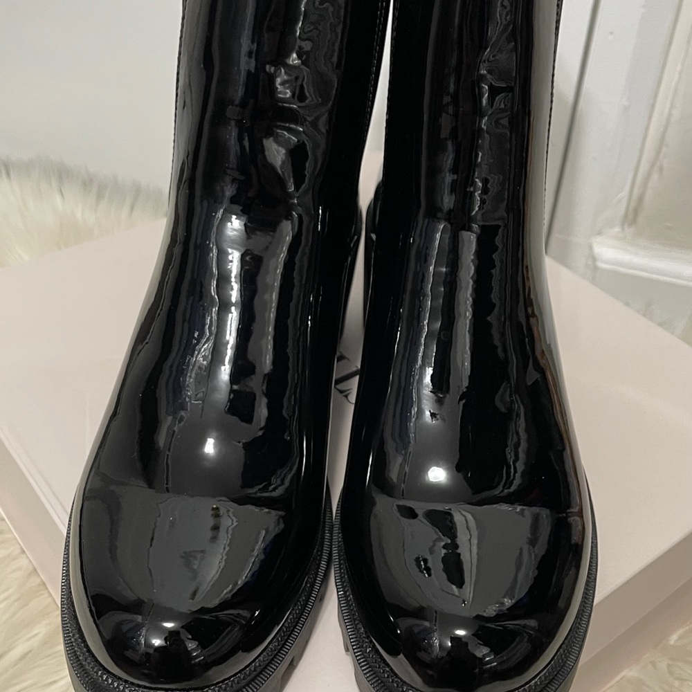 Womens black lug booties - Picture 2 of 6